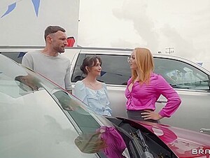 Alexa Payne, Emma Magnolia, Alex Legend - Sneaky Car Dealership Threesome